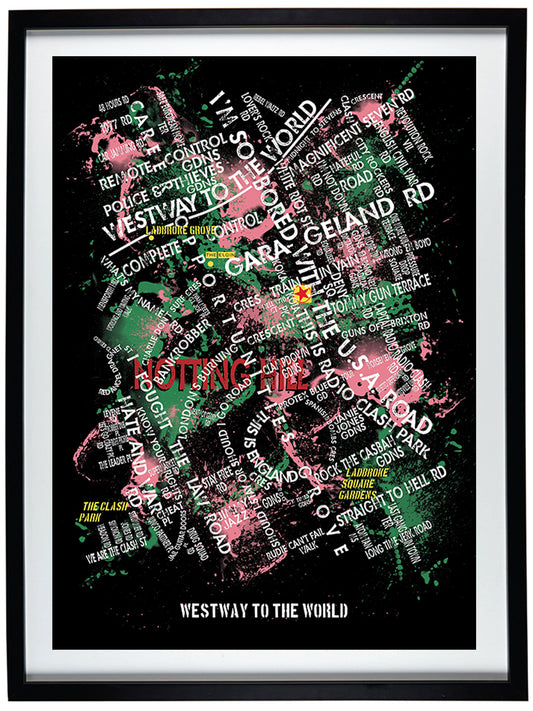 THE CLASH 'WESTWAY TO THE WORLD' MAP