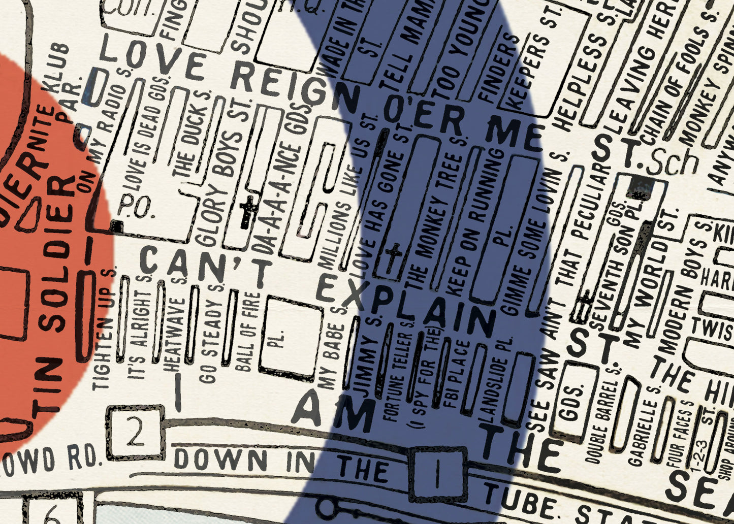 BRIGHTON 'WE ARE THE MODS' 1960's MAP